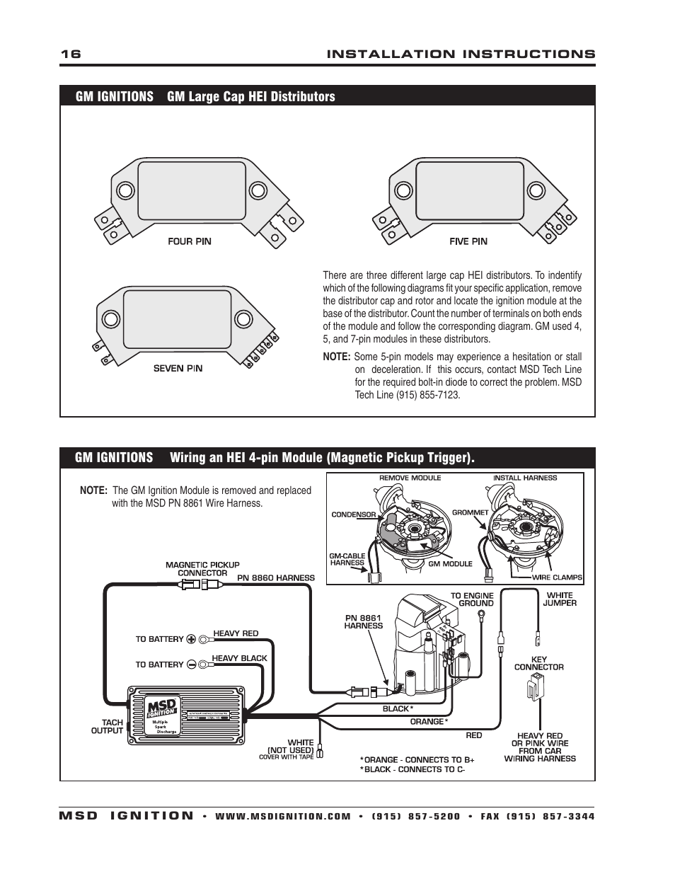 Msd 6430 6aln Ignition Control Installation User Manual