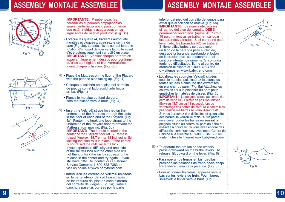 Assembly montaje assemblee | BabyTrend PY87029 - DELUXE NURSERY CENTER
