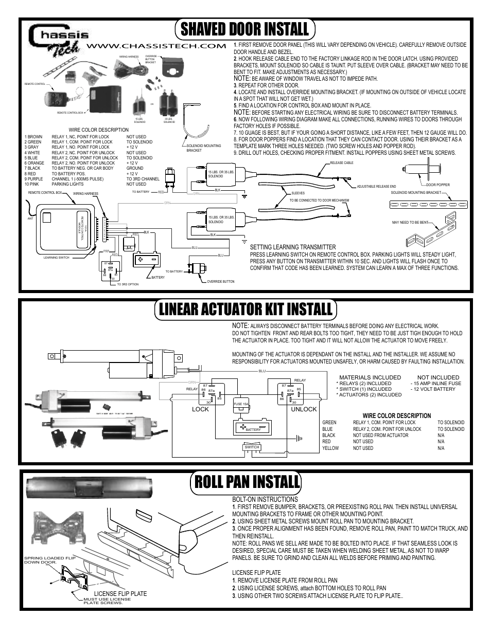 Airbagit Shaved Door  Linear Actuator  Roll Pan User