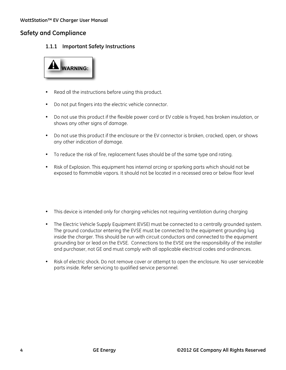 Safety and compliance, Important safety instructions | GE Industrial