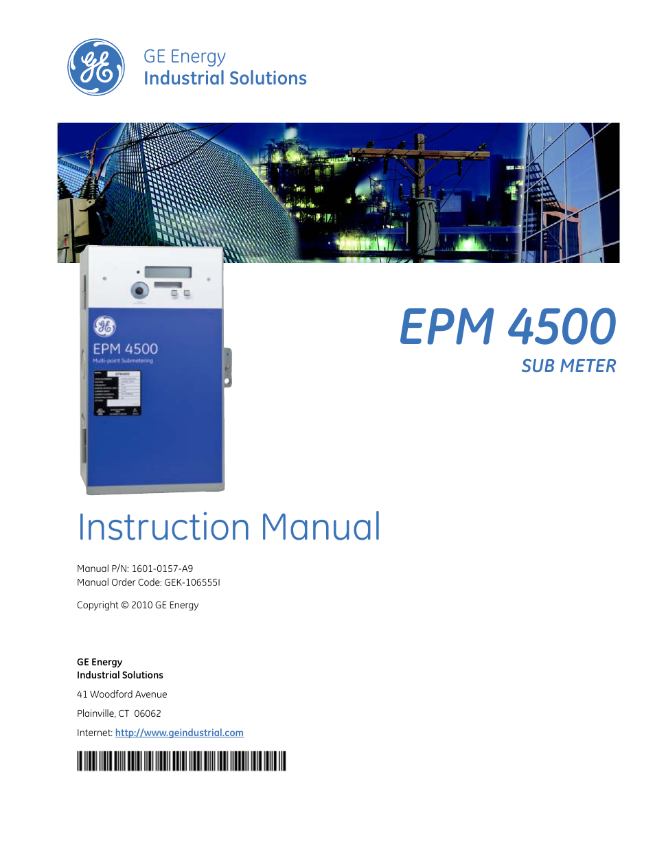GE Industrial Solutions EPM4500 Submeter User Manual | 74 pages