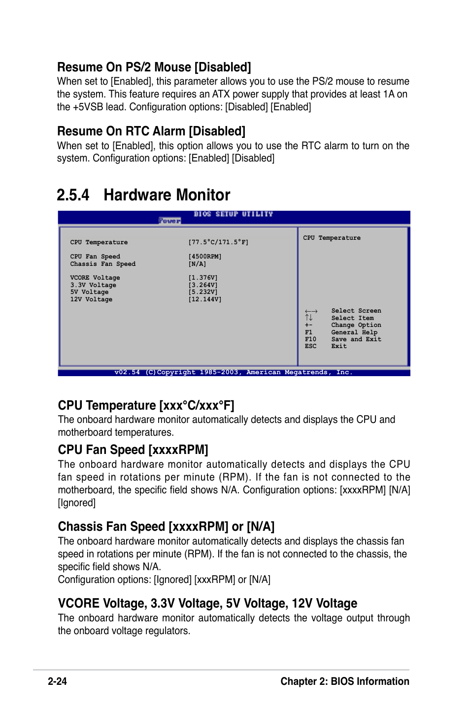 hardware monitor cpu temperature xxx c xxx f resume on ps 2 mouse
