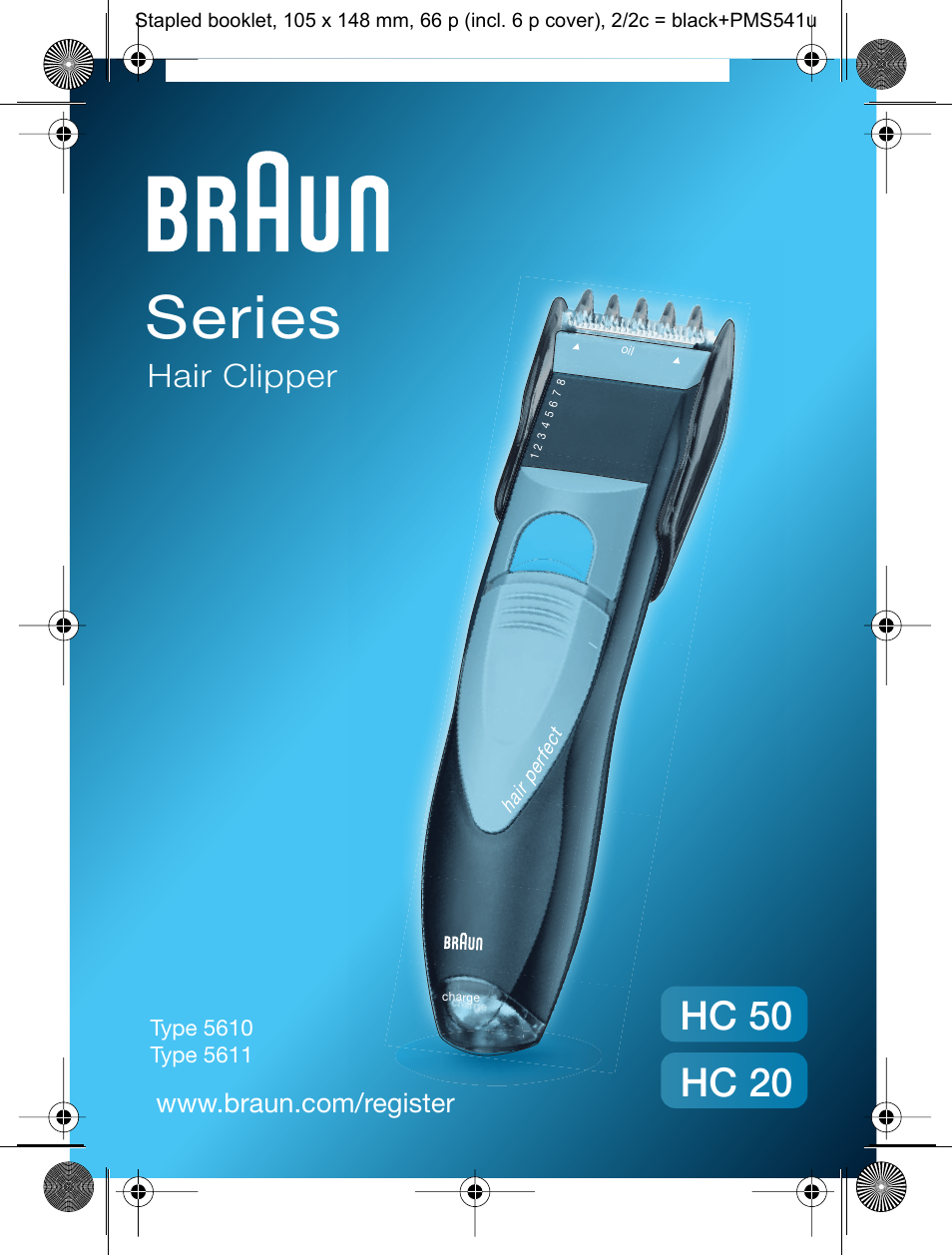 Braun HC20 Hair Perfect User Manual | 62 pages | Also for: HC50 Hair
