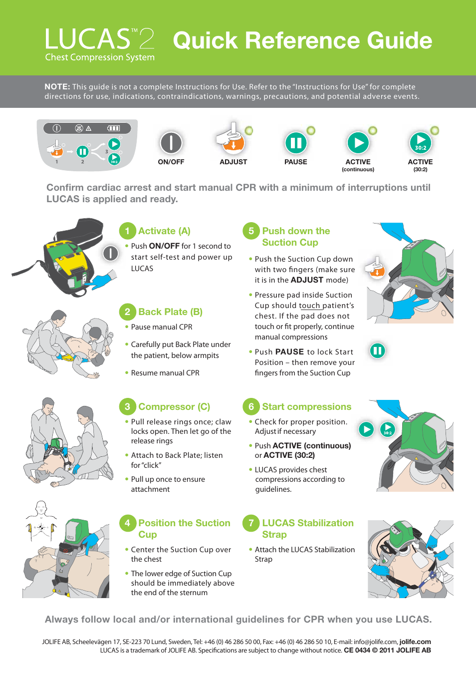 lucas physio control guide reference quick