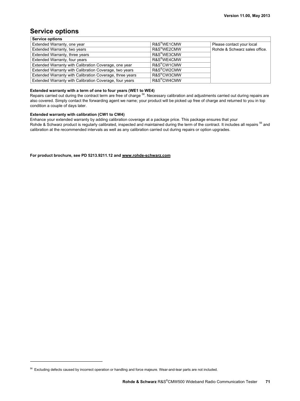 Service options | Atec Rohde-Schwarz-CMW500 User Manual | Page 71 / 72