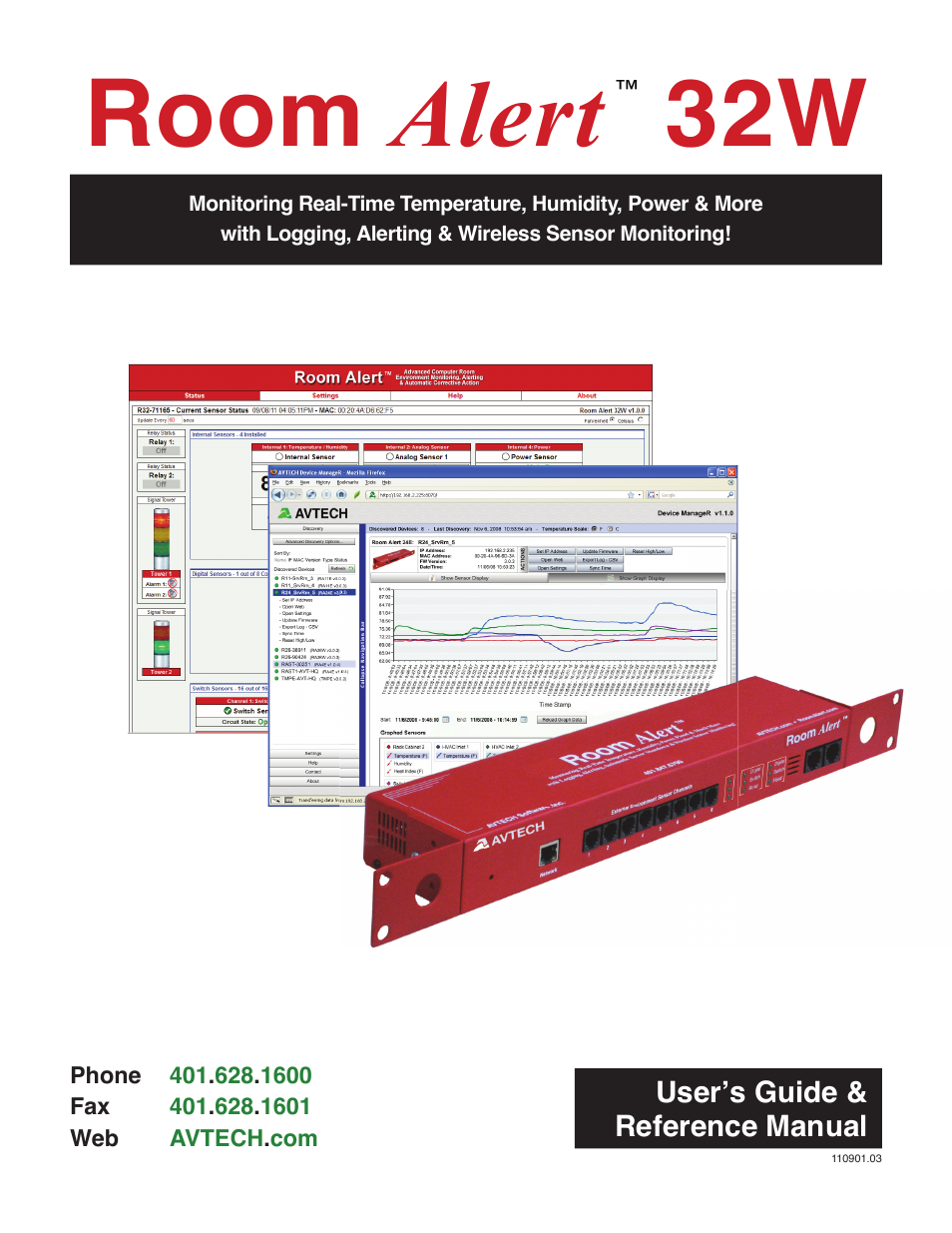 Avtech Room Alert 32w Monitor Ra32w Ws1 Ras User Manual