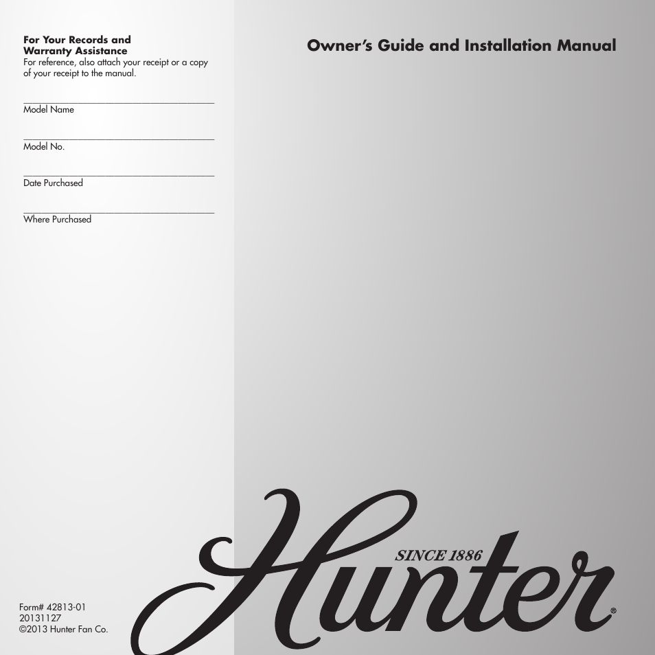 Hunter 59031 48 Fantasy Flyer User Manual 17 Pages