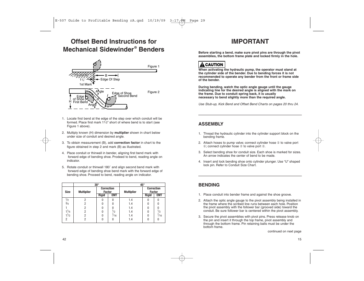 Emt Offset Chart