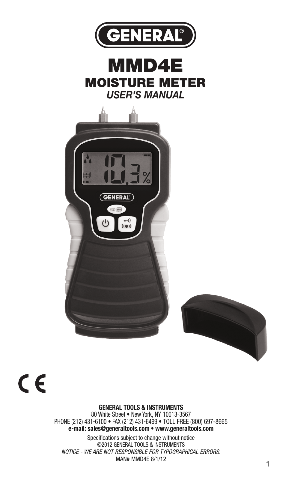General Tools and Instruments MMD4E User Manual | 12 pages