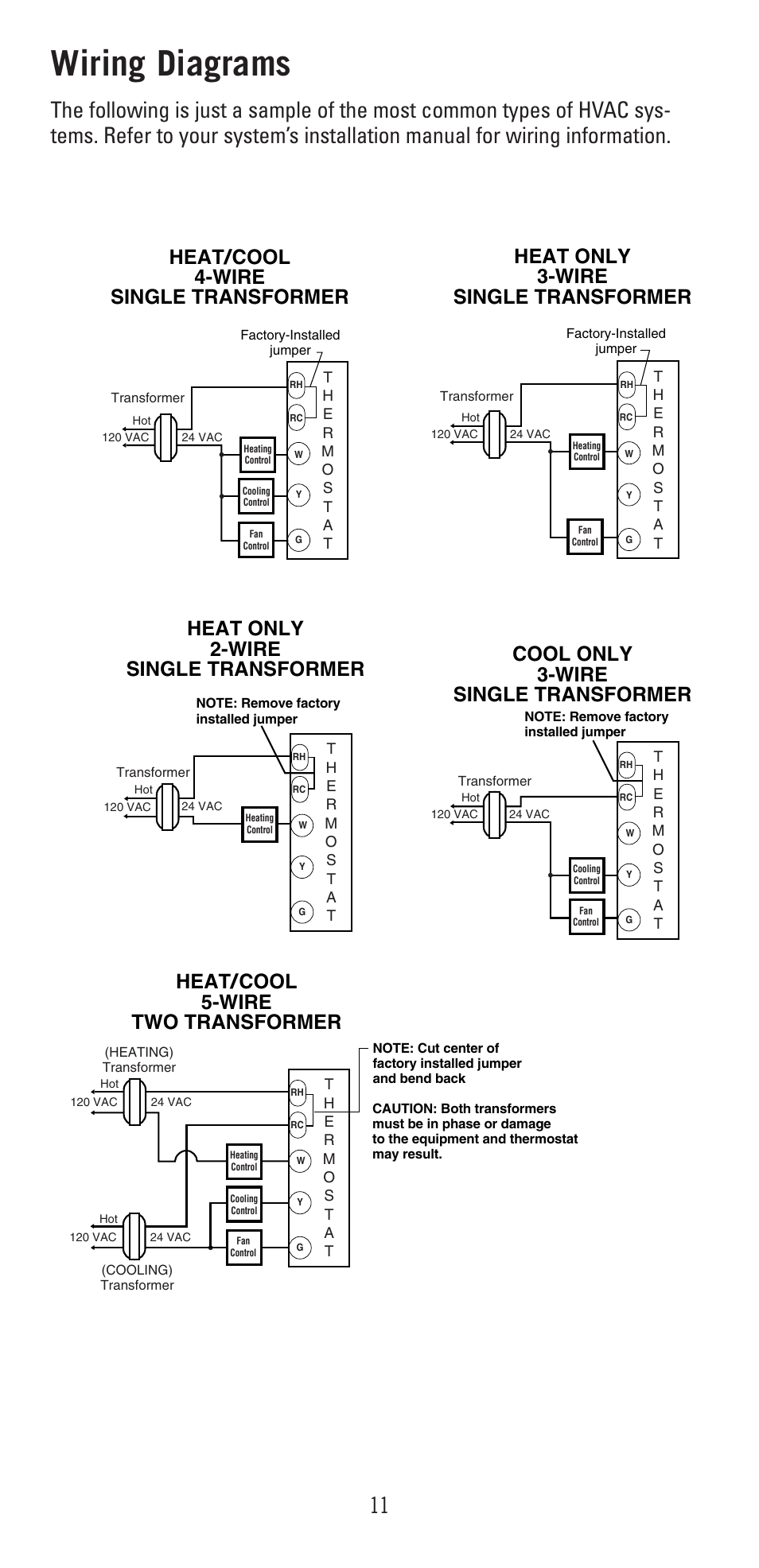 Wiring diagrams | Robertshaw 9600 User Manual | Page 11 / 12