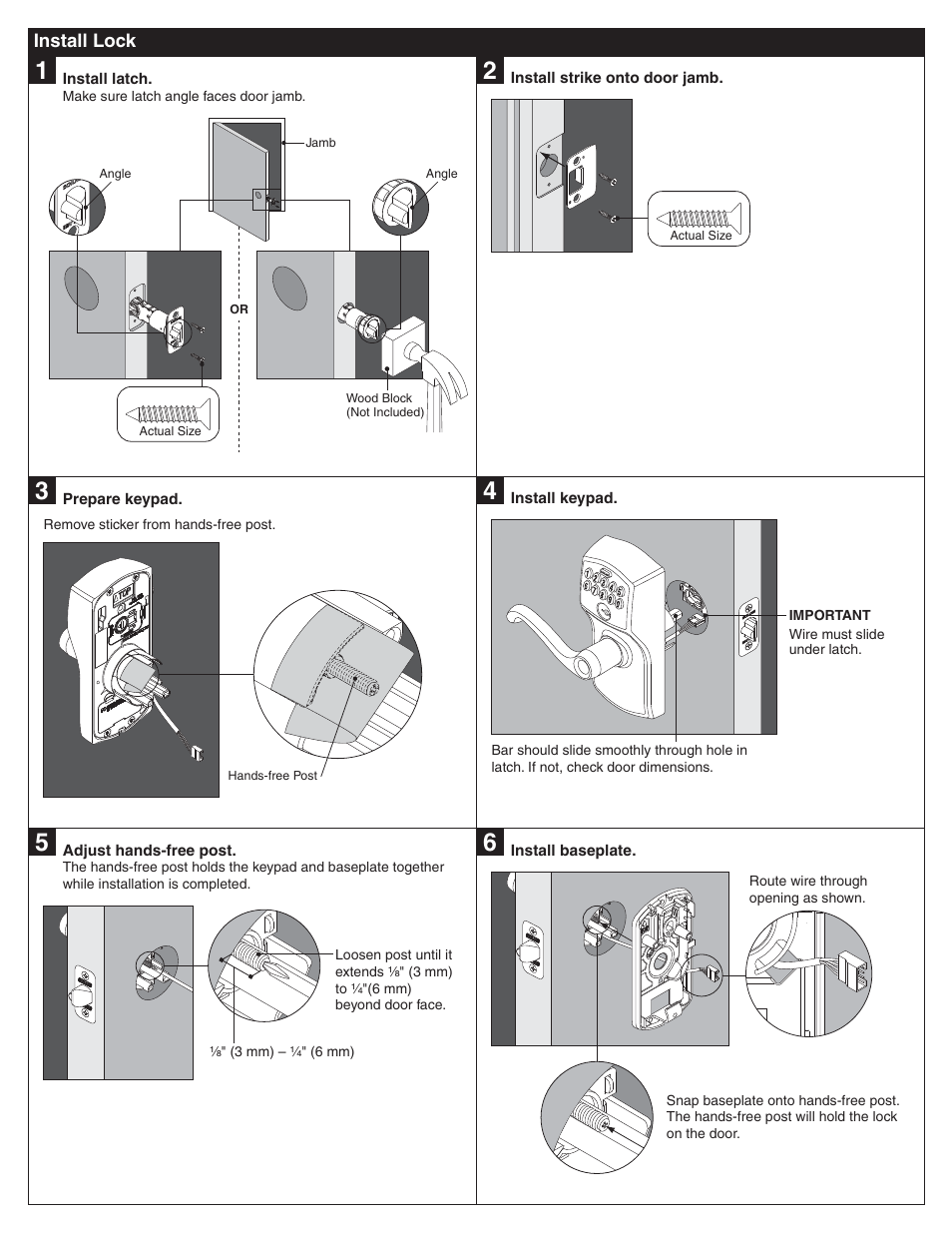 Schlage FE595 Installation User Manual | Page 2 / 8