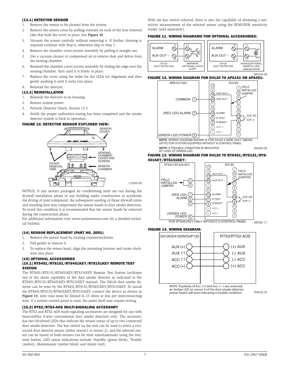 System Sensor D4120, D4P120, and D4S User Manual | Page 7 / 8