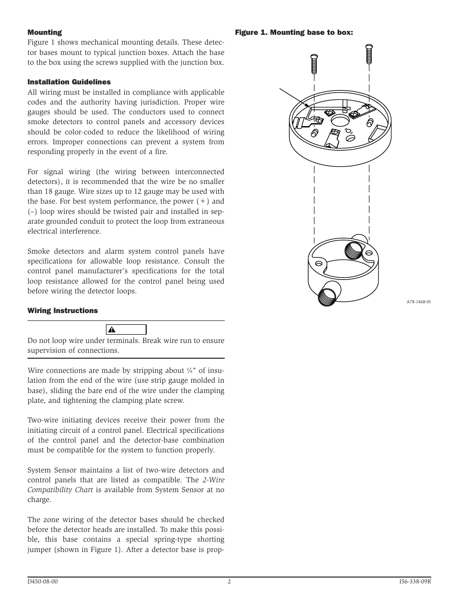 System Sensor Compatibility Chart