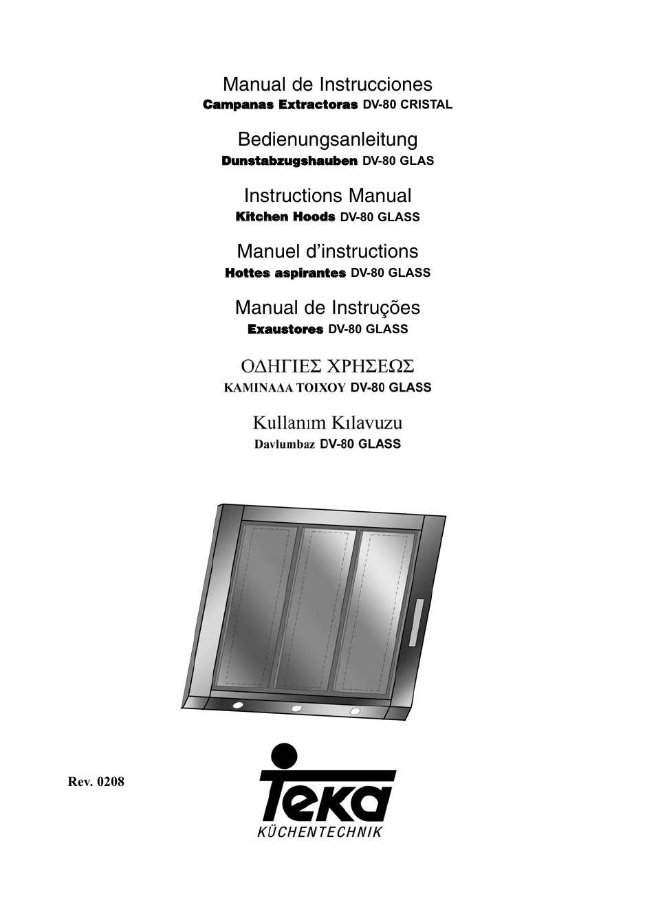 Teka DV 80 GLASS User Manual | 8 pages