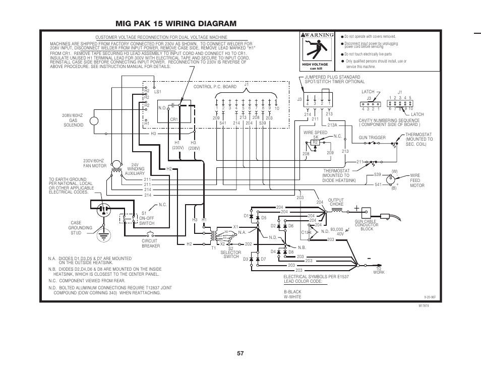 Mig pak 15 wiring diagram | Lincoln Electric IMt552 MIG-PAK 15 User