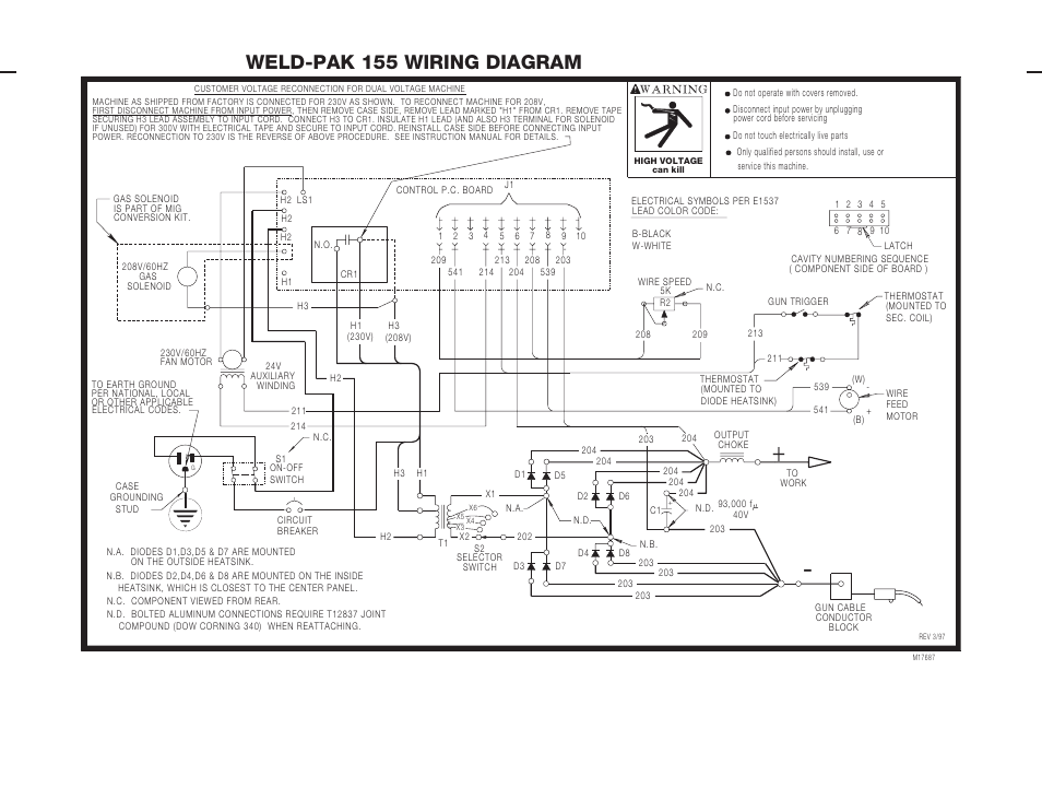 Weld-pak 155 wiring diagram | Lincoln Electric IMT538 WELD-PAK 155 User