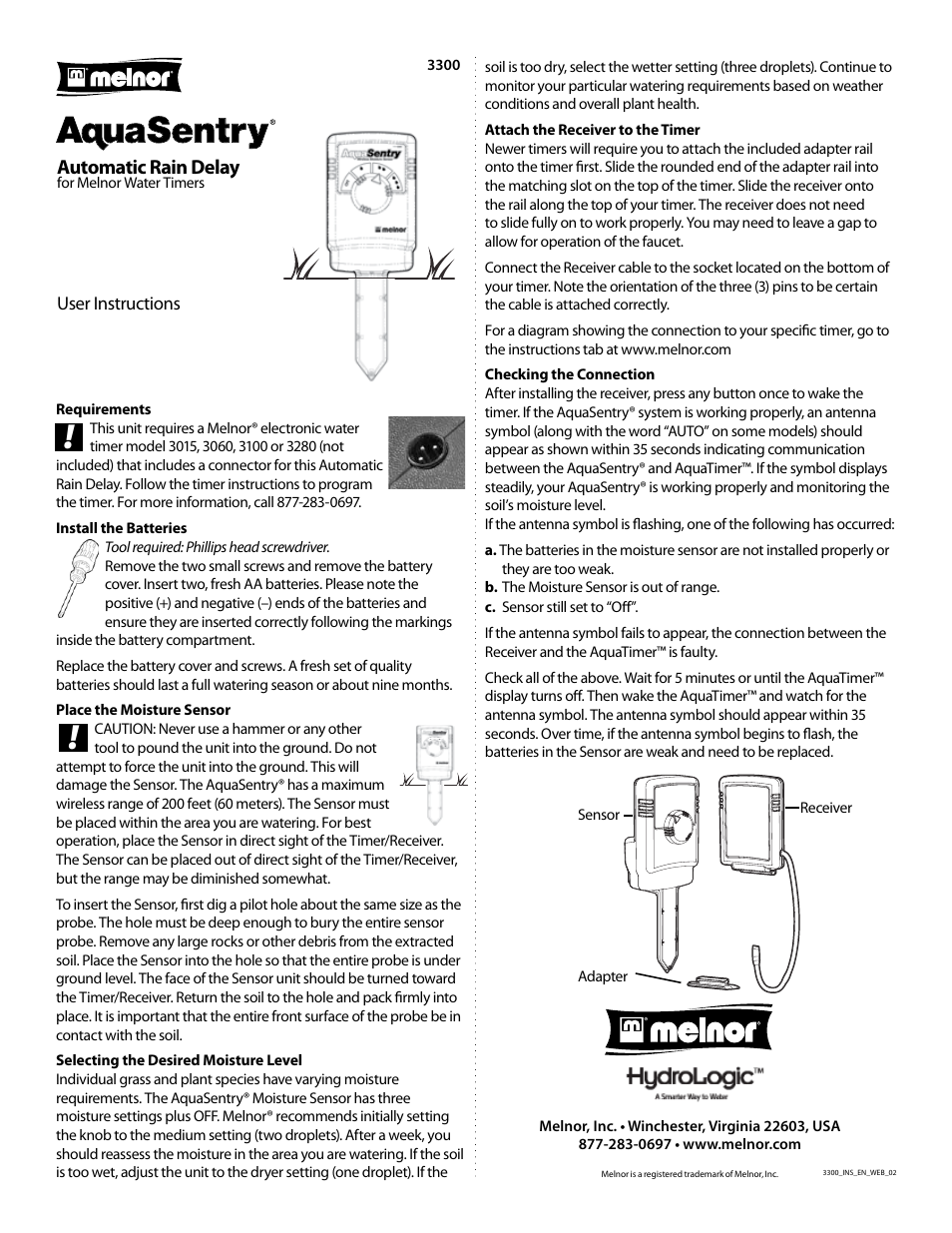 Melnor 3300 User Manual | 1 page | Original mode
