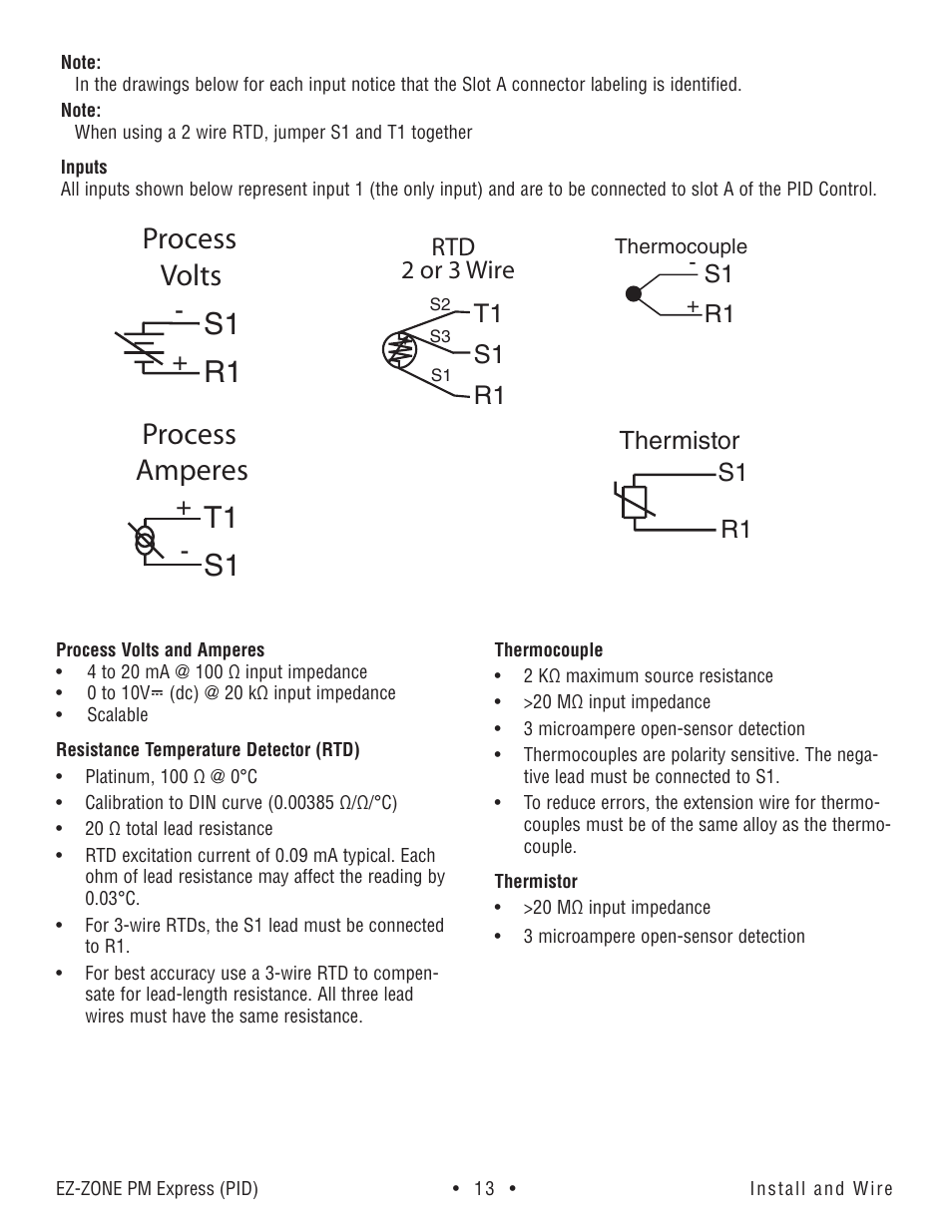 S1 R1 T1 S1 Process Volts Process Amperes T1 S1 R1 Rtd 2