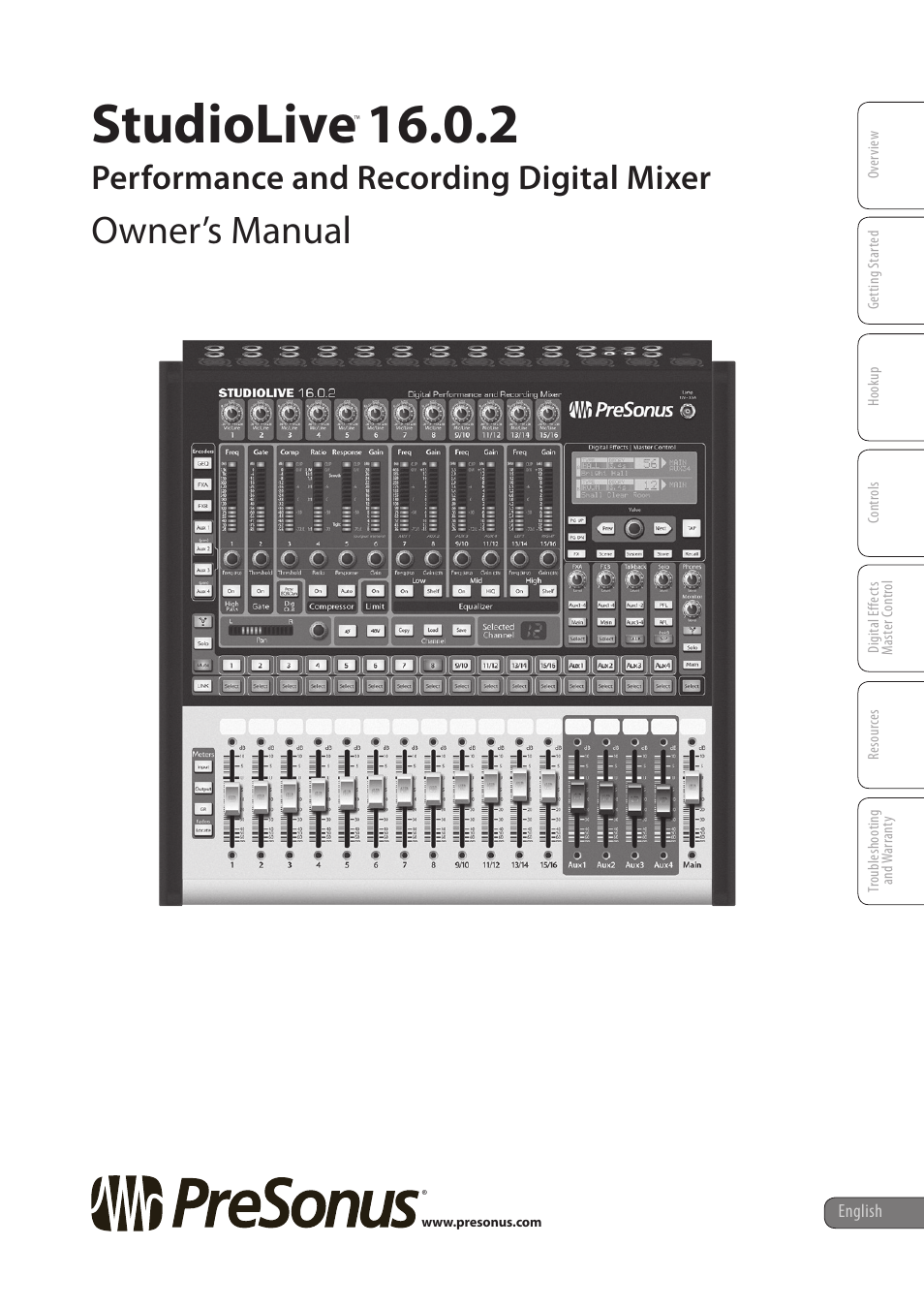PreSonus StudioLive 16.0.2 User Manual | 80 pages