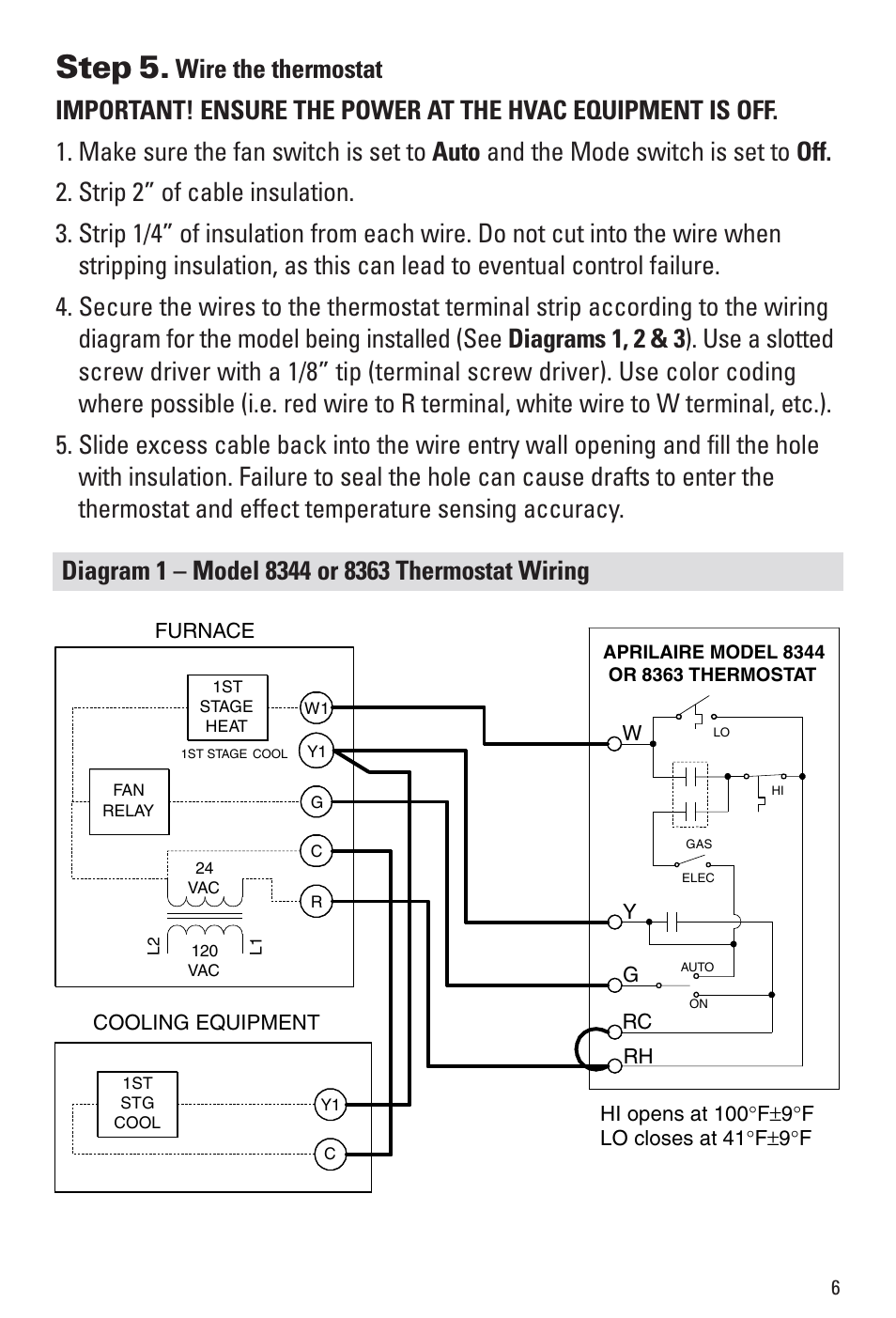 Step 5 | Aprilaire 8344 User Manual | Page 7 / 16
