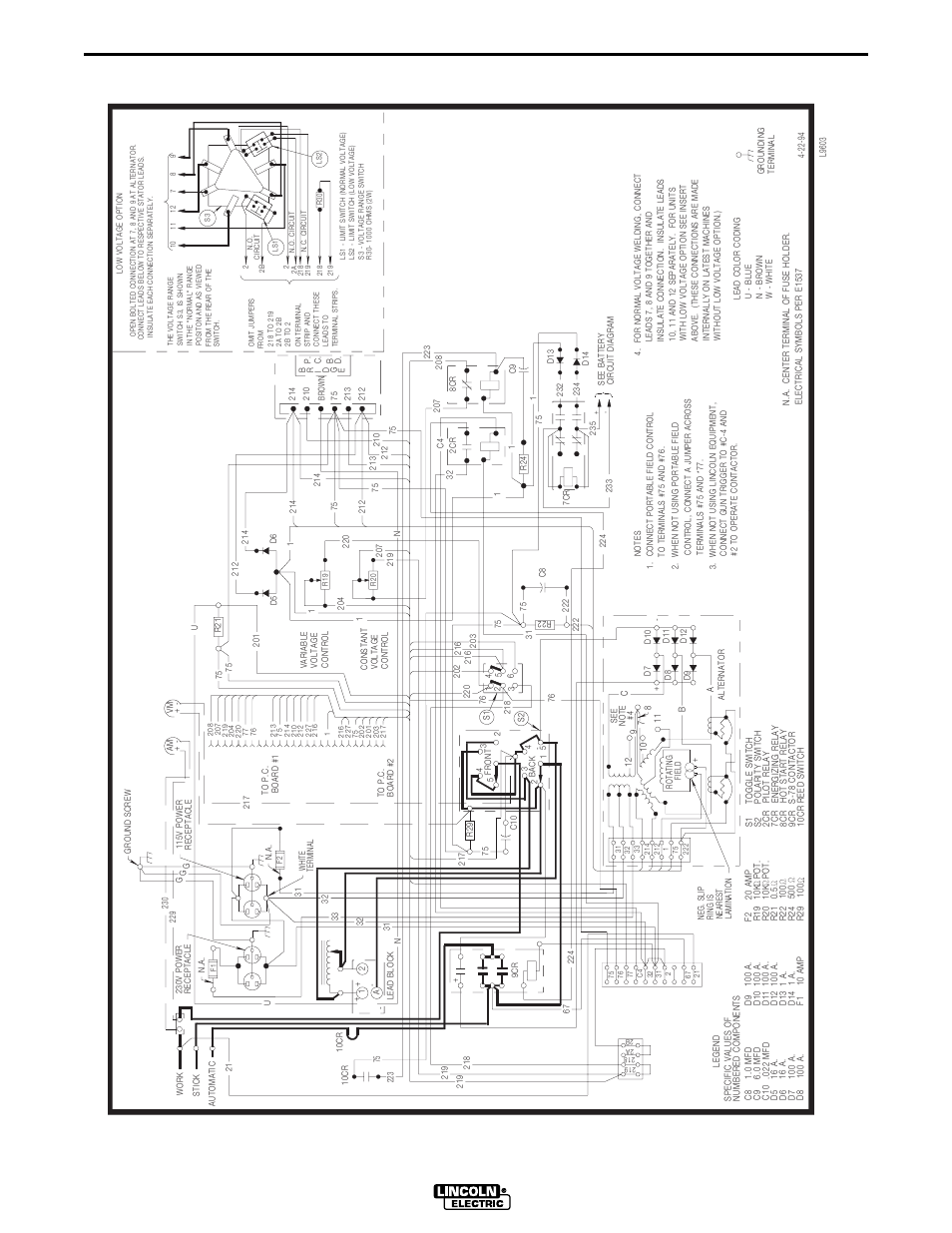 Wiring diagrams, Sam400 ma chine wiring dia gram | Lincoln Electric IM568 SAM-400 PERKINS DIESEL User Manual | Page 32 / 40