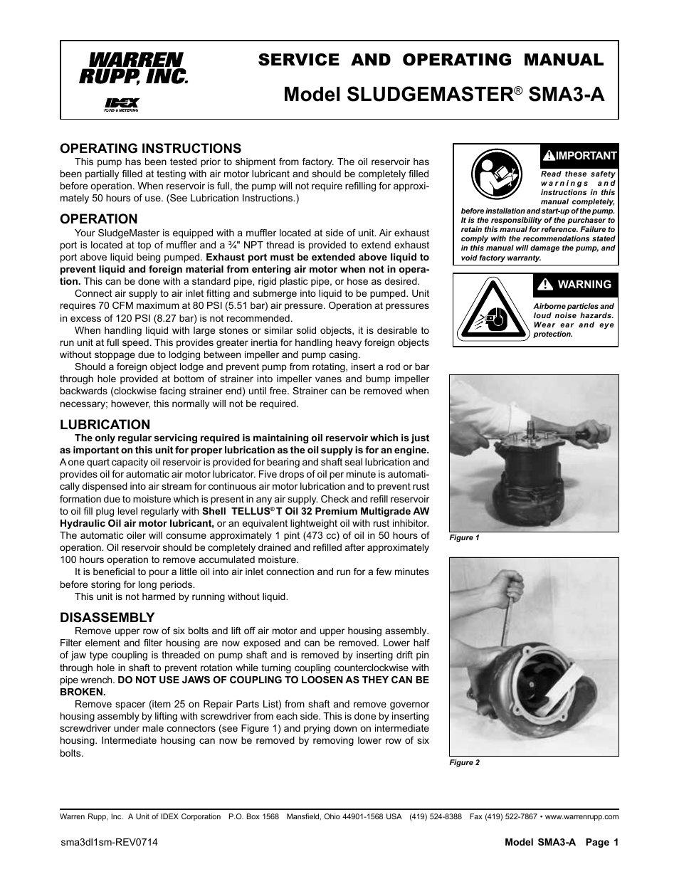 SANDPIPER SMA3-A User Manual | 5 pages