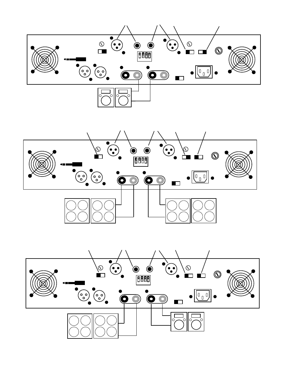 Bridge mono, Stereo subwoof one normal / one subwoof (bi-amp), Typical