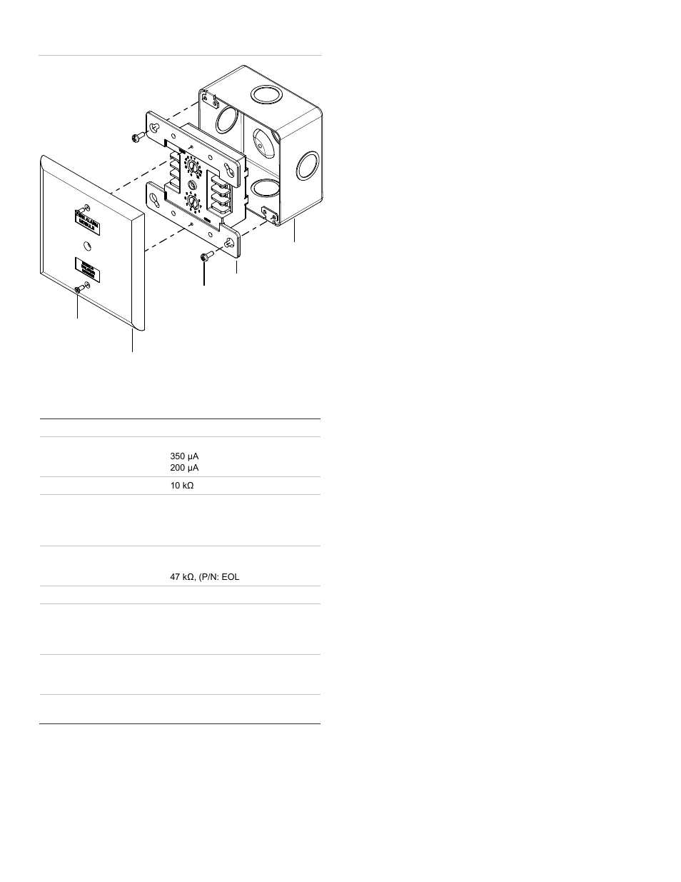 Specifications, Wiring, Transient protection caution | Edwards