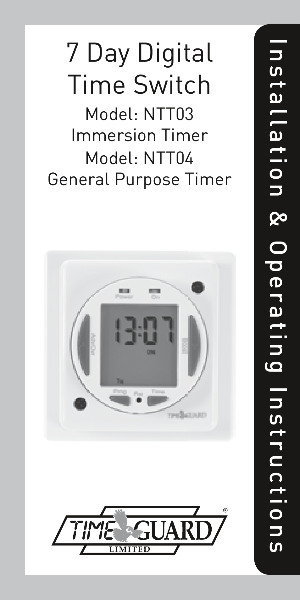 Timeguard NTT04 User Manual | 12 pages | Also for: NTT03