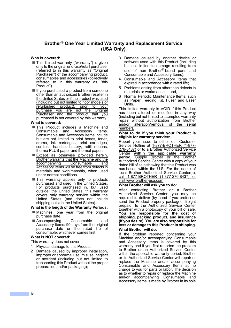 Brother | Brother MFC 7840W User Manual | Page 6 / 192