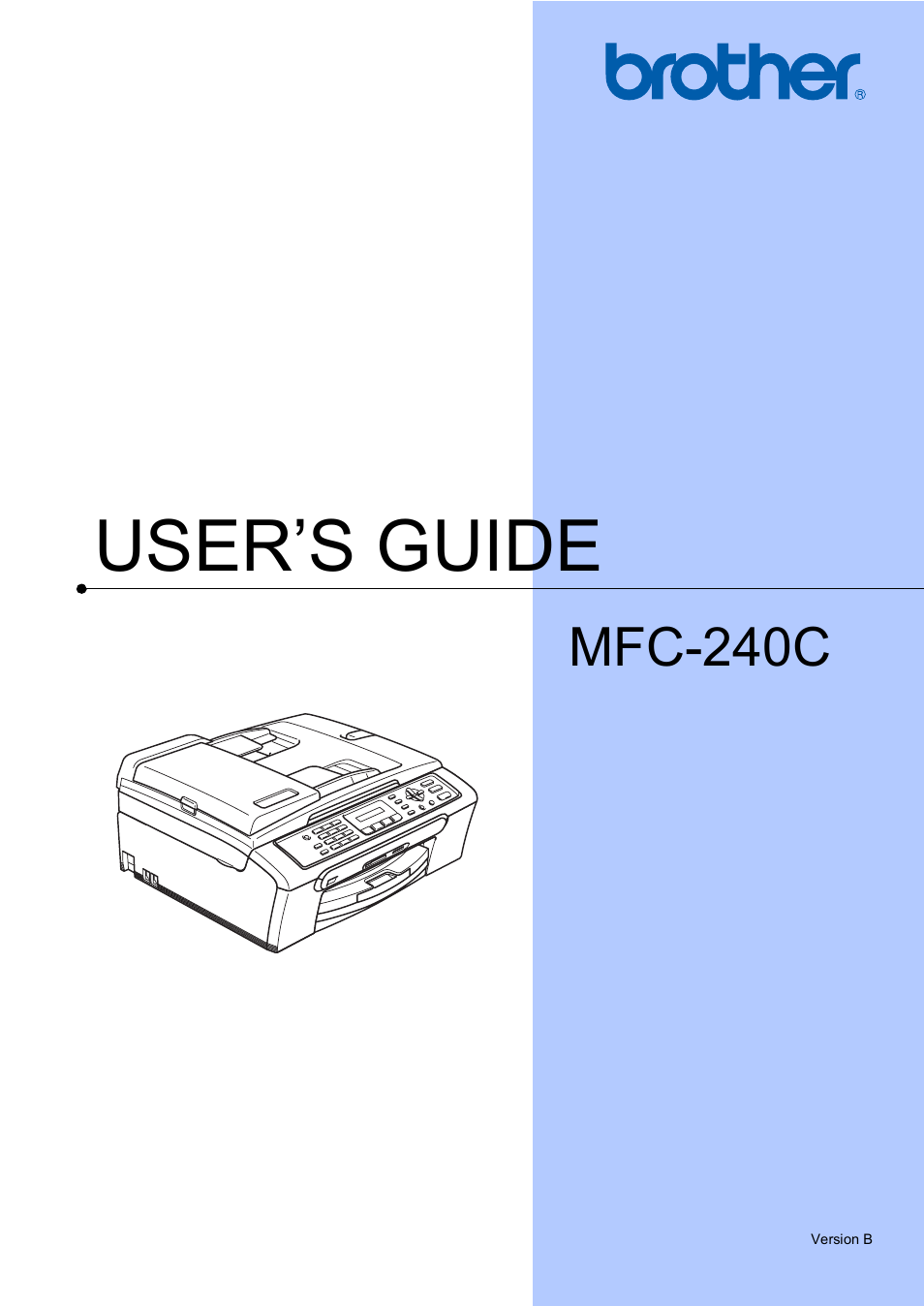Brother MFC-240C User Manual | 149 pages