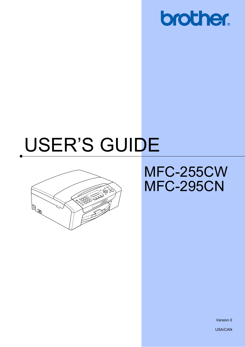 BROTHER MFC 255CW MANUAL PDF