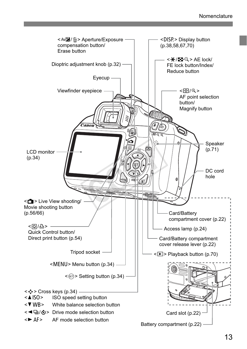 Cop y | Canon EOS Rebel T3 18-55mm IS II Lens Kit User Manual | Page 13