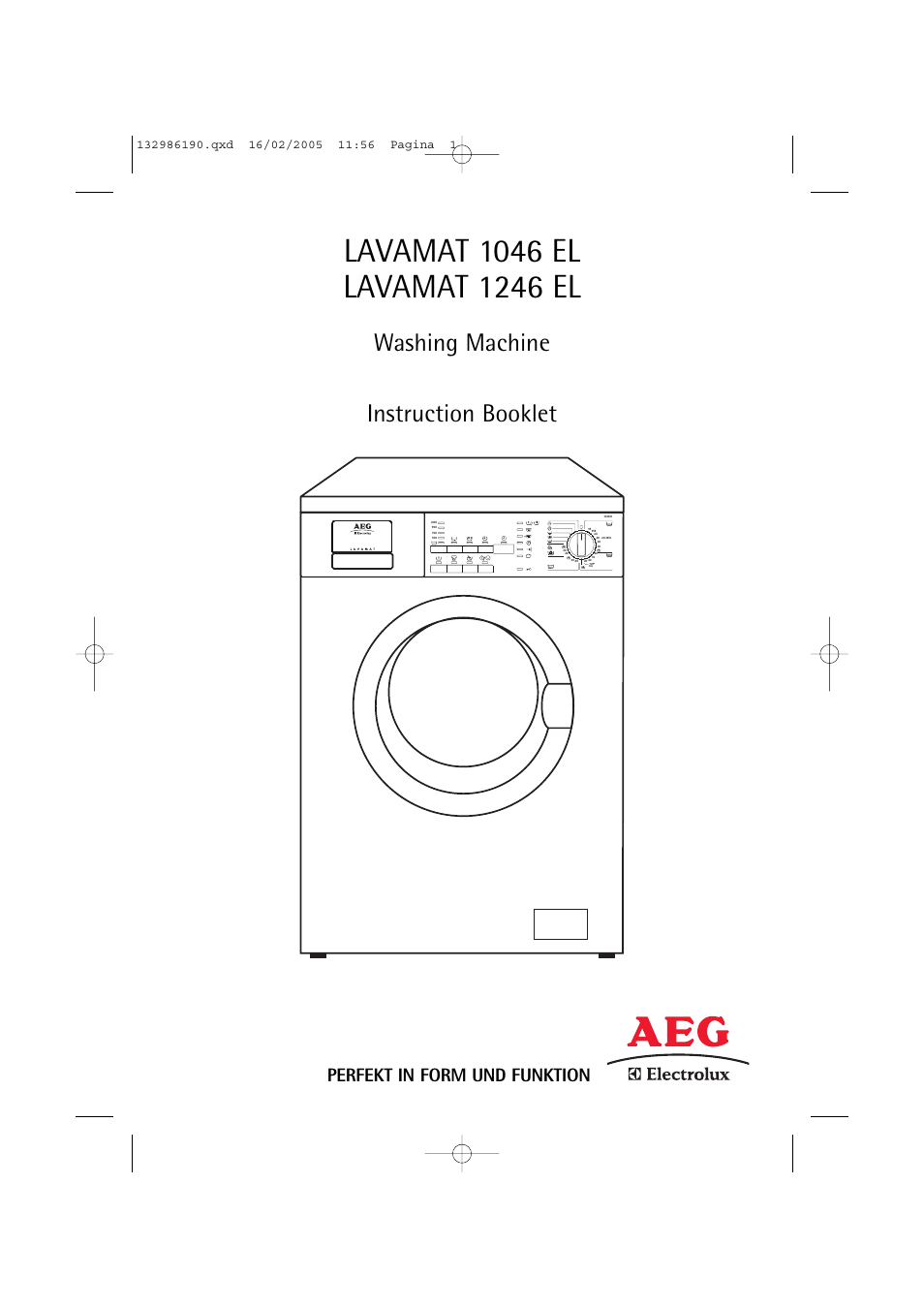 AEG 1246 EL User Manual | 44 pages | Also for: 1046 EL
