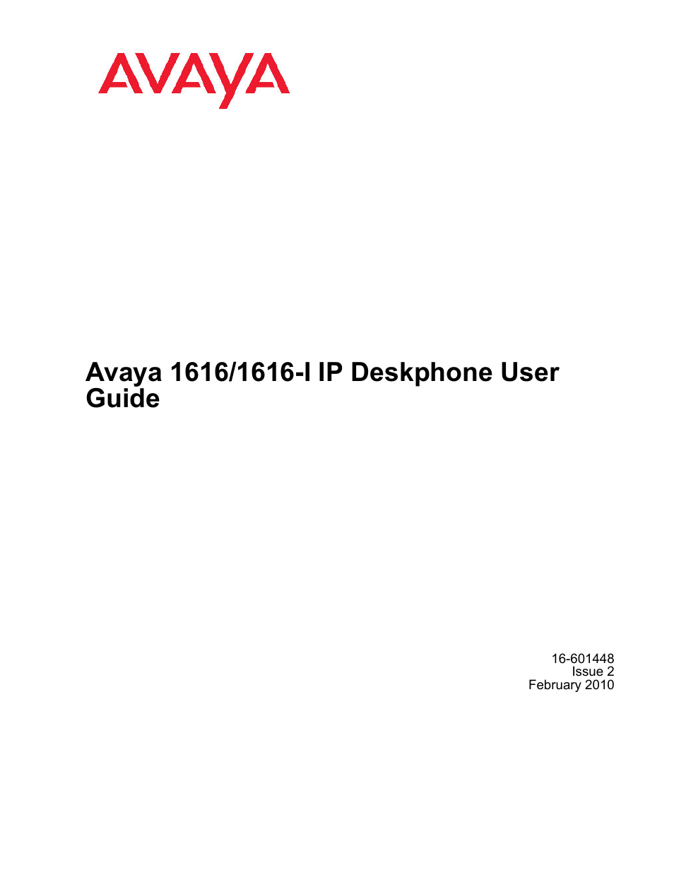 Avaya 1616-I User Manual | 50 pages | Also for: 1616
