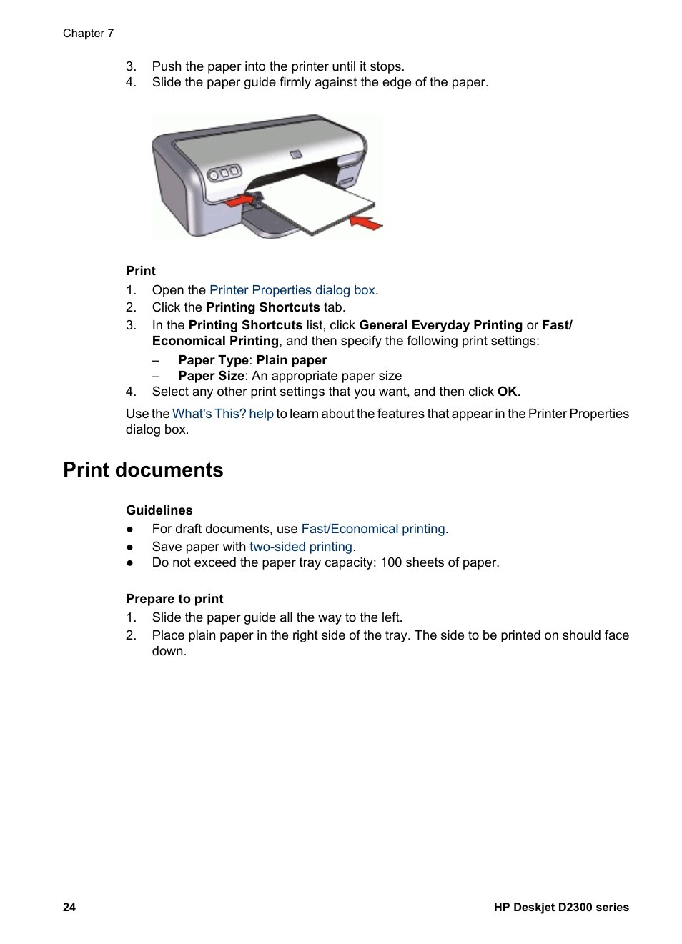 Print documents, Documents | HP Deskjet D2345 Printer User Manual