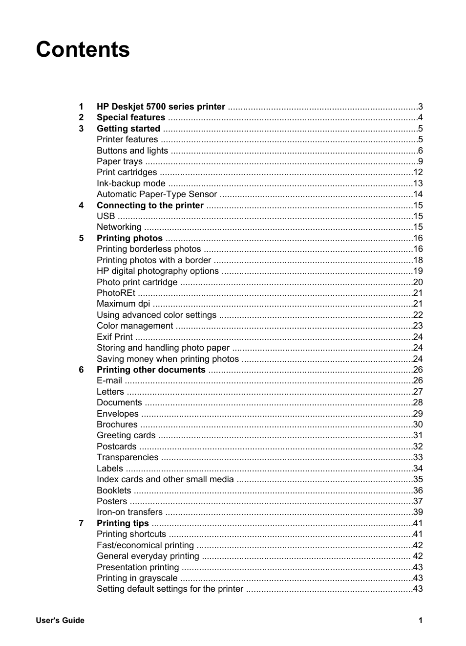 HP Deskjet 5740 Color Inkjet Printer User Manual | Page 3 / 100