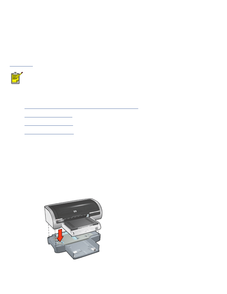 Sheet plain paper tray accessory | HP Deskjet 5650 User Manual | Page