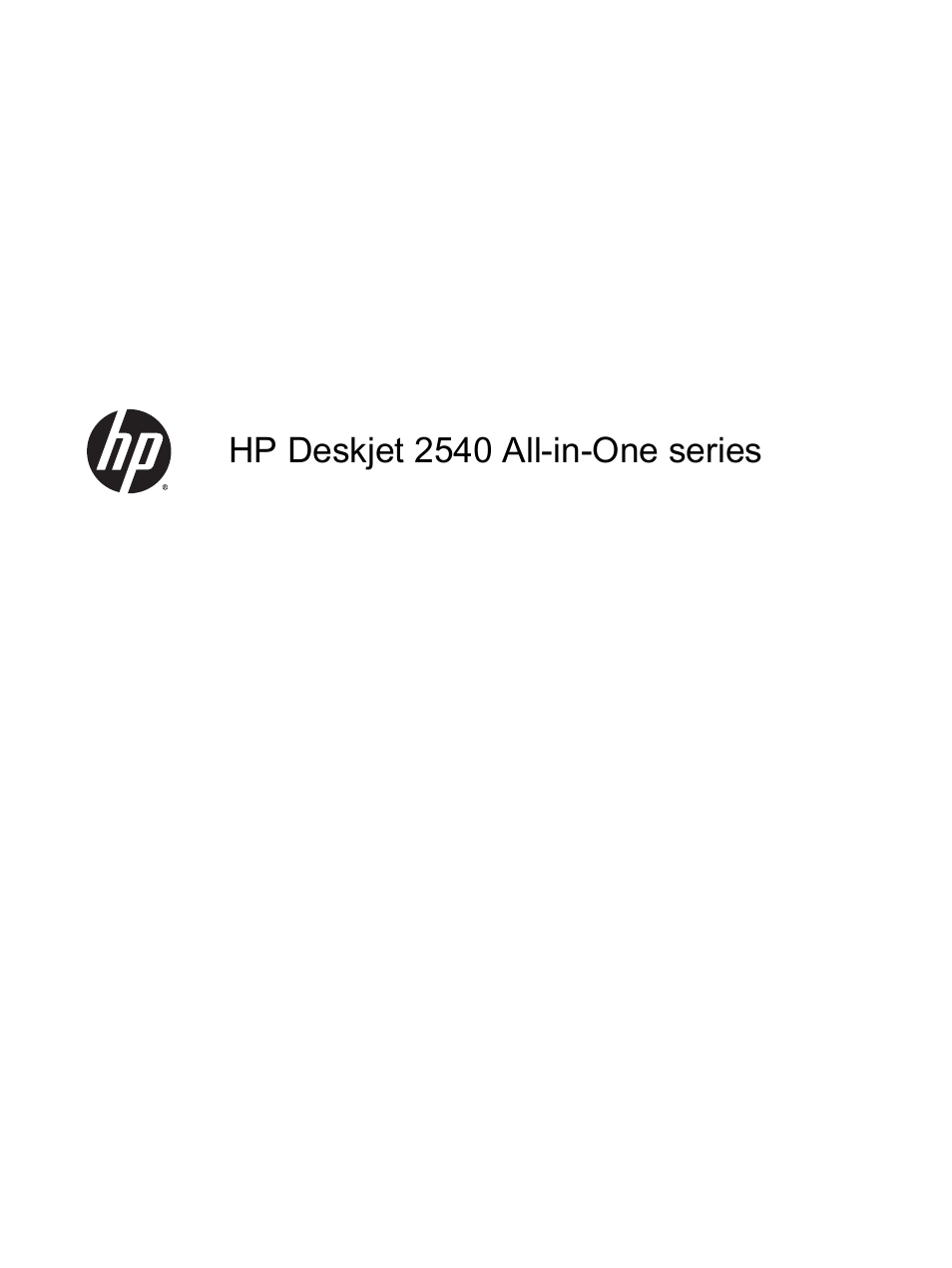 HP Deskjet 2540 All-in-One Printer User Manual | 102 pages