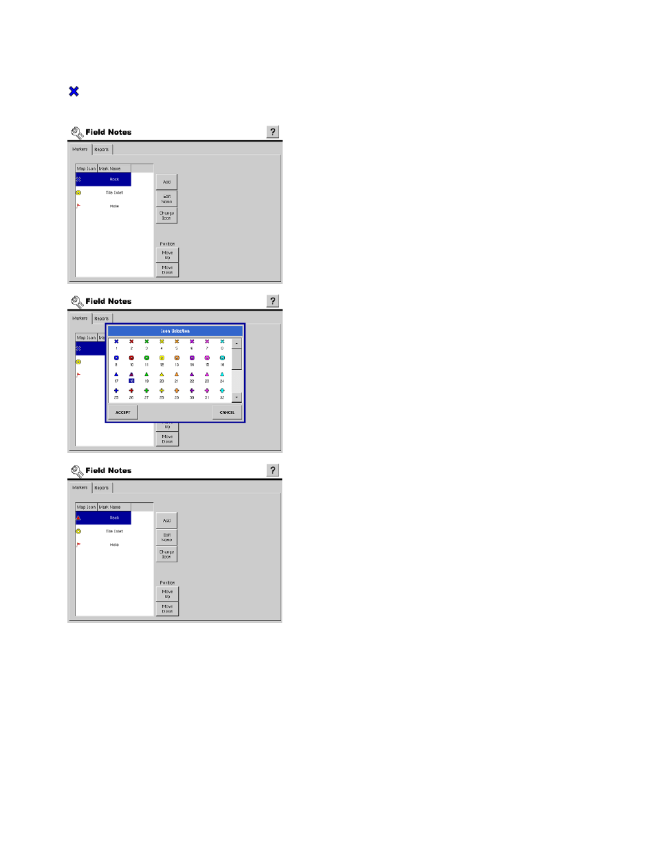 Changing a marker icon, Changing a marker icon” on | Ag Leader InSight