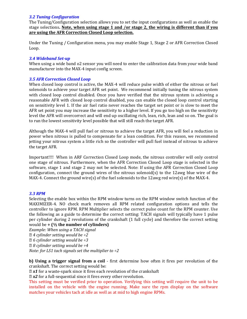 Nitrous Express Maximizer 4 User Manual Page 6 / 8