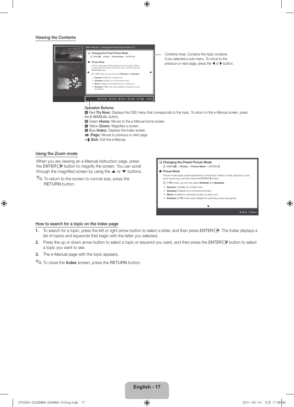 English - 17 | Samsung PN51D550C1FXZA User Manual | Page 17 / 22