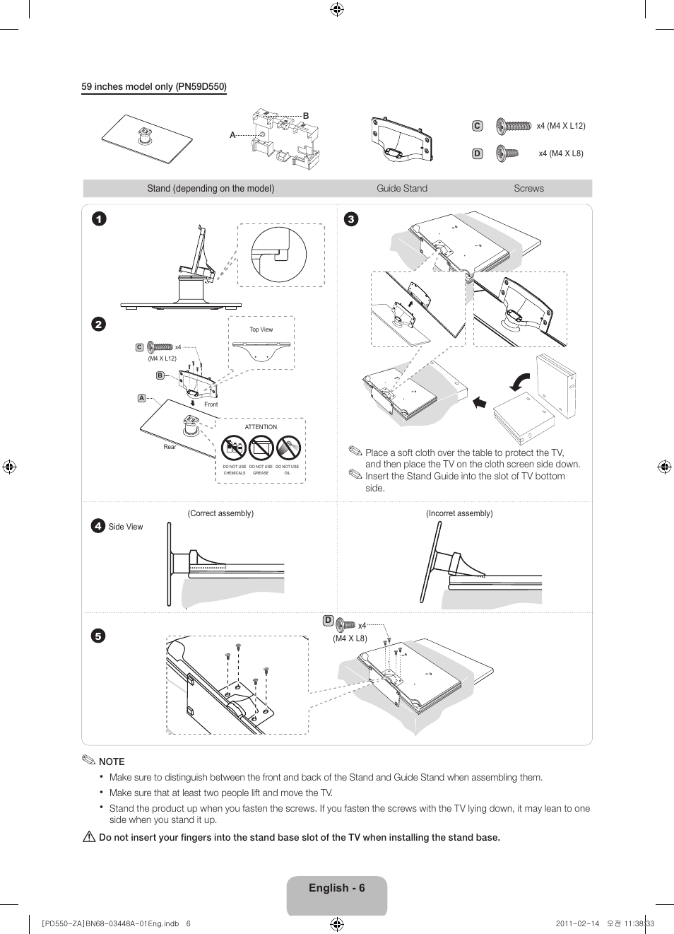 Samsung PN51D550C1FXZA User Manual | Page 6 / 22 | Also for: PN59D550C1FXZA