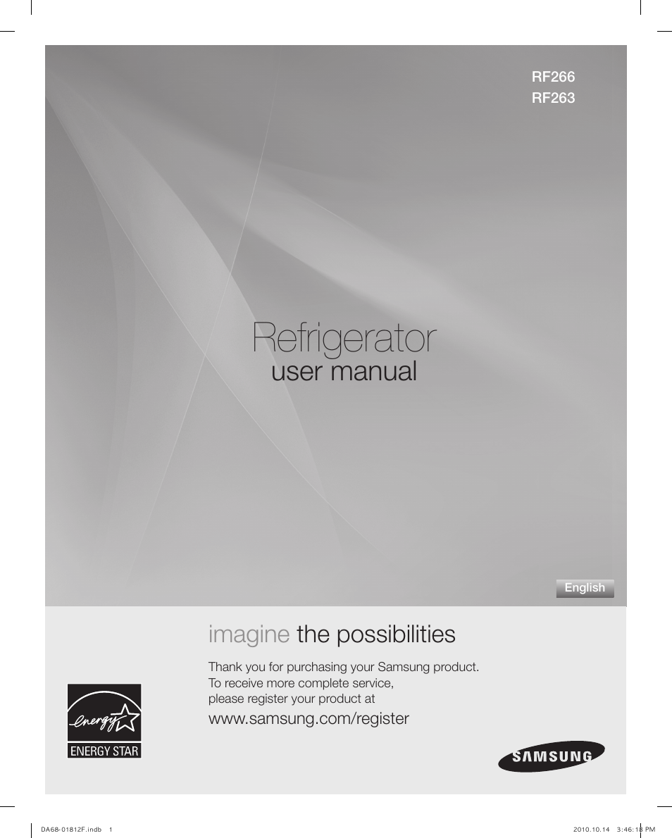 Samsung RF266AEPN-XAA User Manual | 40 pages | Also for: RF266AEWP-XAA