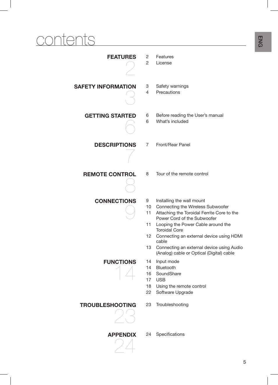 Samsung HW-FM45C-ZA User Manual | Page 5 / 26 | Also for: HW-FM45-ZA