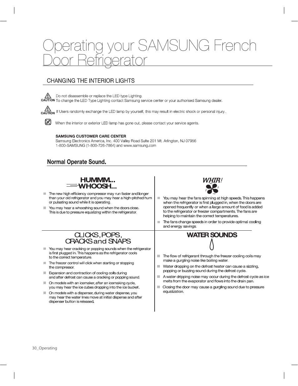 Operating your samsung french door refrigerator | Samsung RF263AERS-XAA