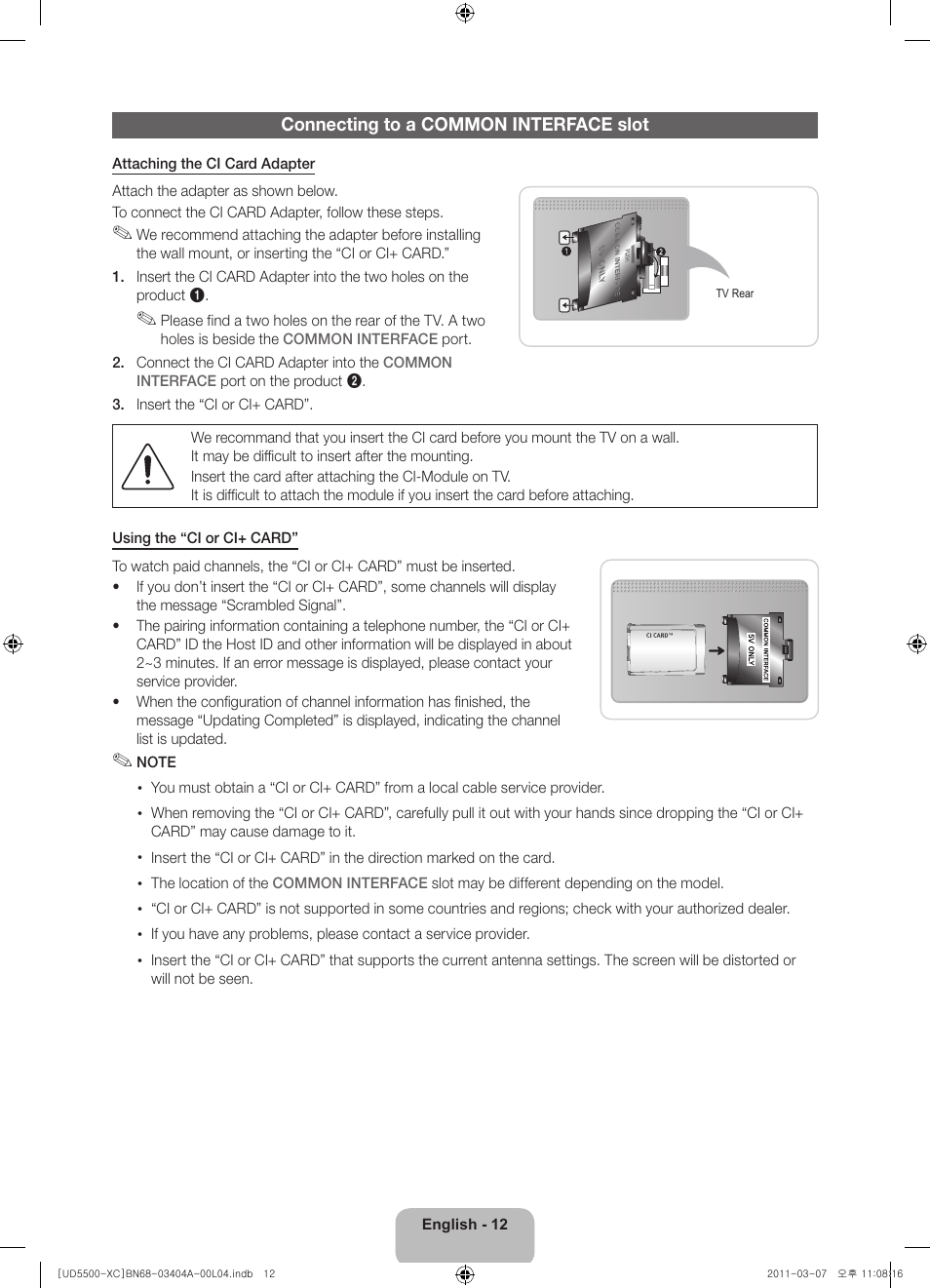 Samsung UE46D5500RW User Manual | Page 12 / 80 | Also for: UE40D5520RW