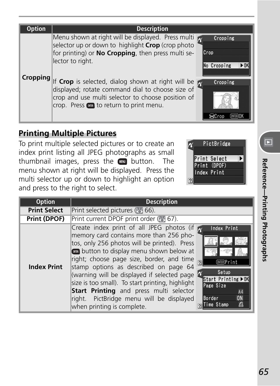 Printing multiple pictures | Nikon D50 User Manual | Page 75 / 148