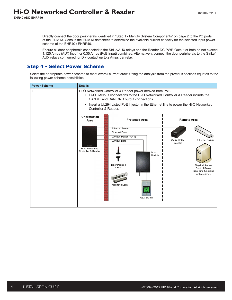 Step 4 select power scheme, Hio networked controller
