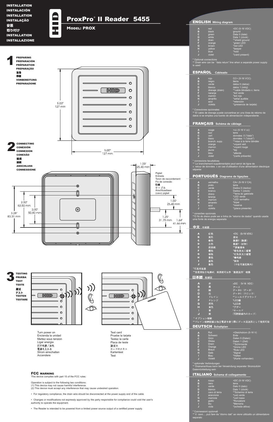 Access Control Card Reader Wiring Diagram from www.manualsdir.com